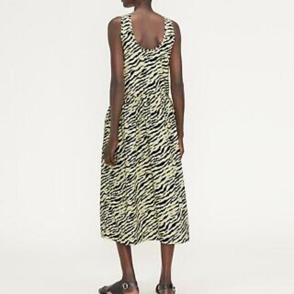 Everlane The Poplin Animal Print Dress Boho Fierce Trendy Striking Pockets  Sz M - Picture 4 of 11